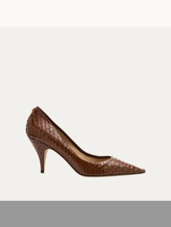 The Row Shoes - The Row NIB Liisa Python Stiletto Pumps (ORIG. $1650) (SIZE 7B) MOUSSE
